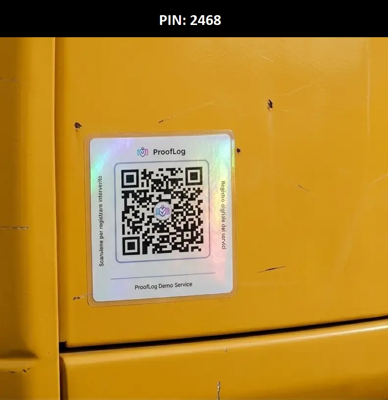 Manutenzione QR e storico del dispositivo demo